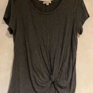Nine Britton Charcoal Twist Front Tee